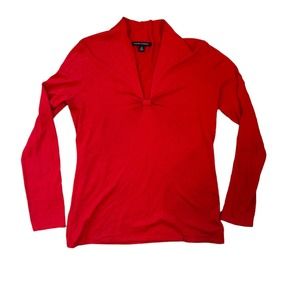 Banana Republic Light PullOver Sweater with Gathered Bosom - Red - Size Medium M